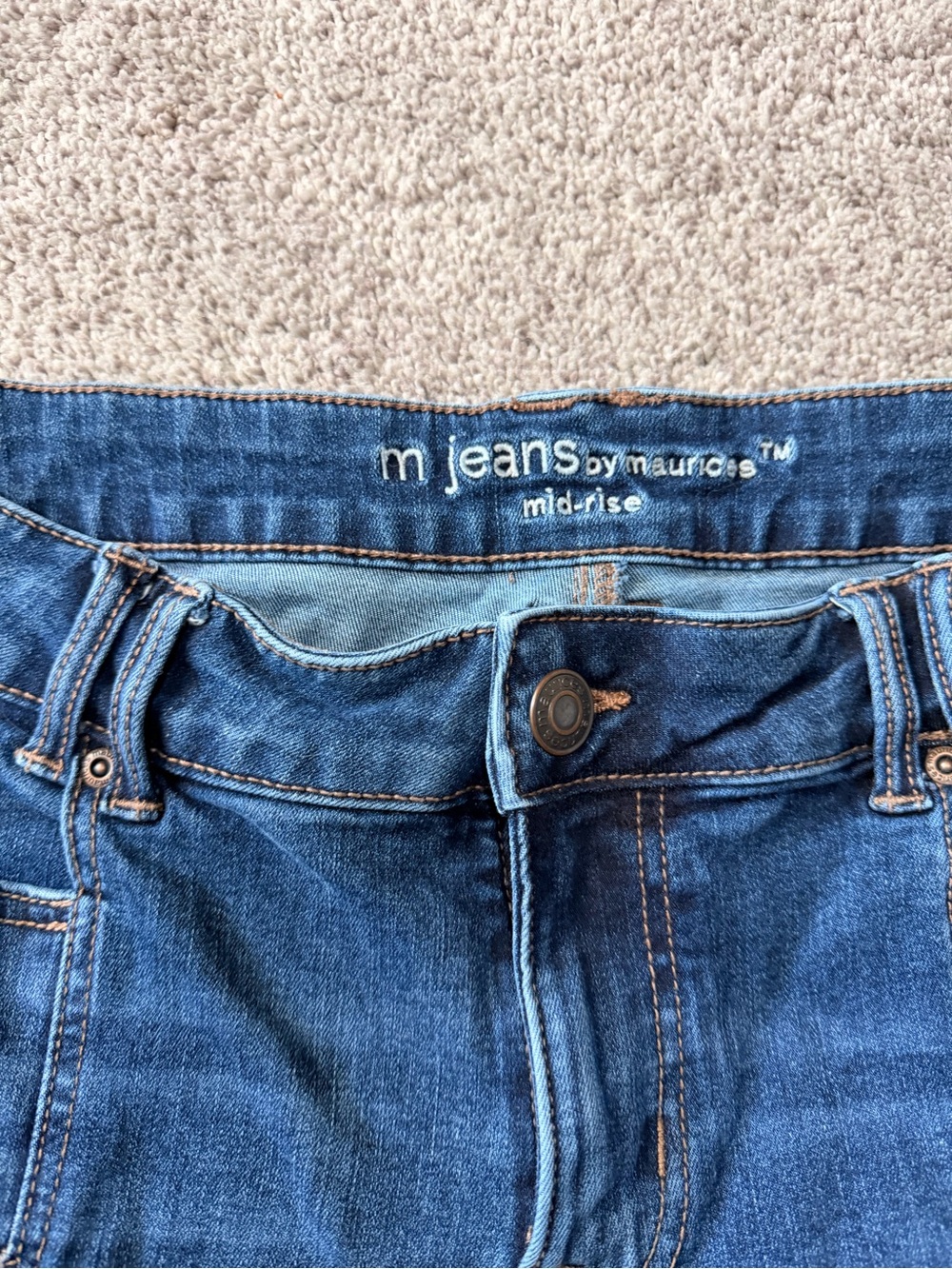 Maurices M Jeans Size 14 Mid Rise Stretch Crop Wide Leg Jeans